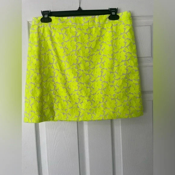 J. Crew Neon Floral Embroidered Mini Skirt - Picture 9 of 12